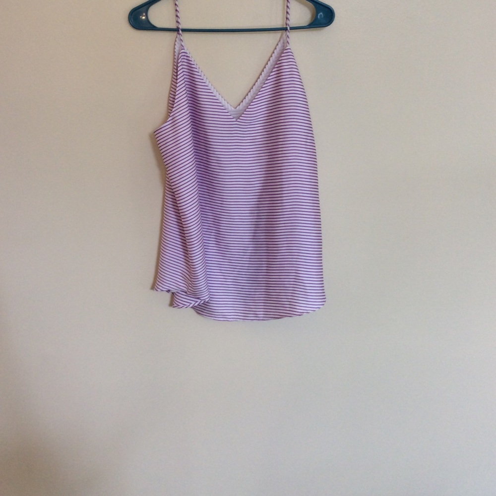 Express striped v neck tank top